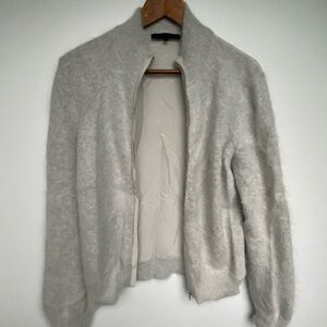 American Retro Light Gray Knit Sweater